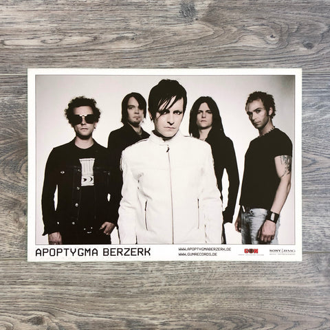 Apoptygma Berzerk "You And Me Against The World"-era  Band Promo Post Card.
